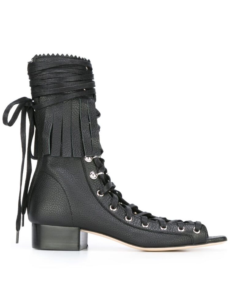 Philosophy Di Lorenzo Serafini Zehenfreie Schnürstiefel sneakers (zwart)