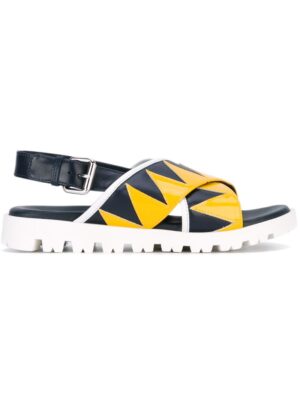 Marni Kids 'Fusbet' Sandalen mit Zickzackmust sneakers (zwart)