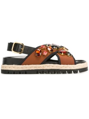 Marni 'Fussbett' Sandal sneakers (bruin)