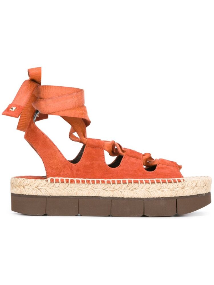 Paloma Barceló Flatform-Sandalen mit Schnürung sneakers (geel)