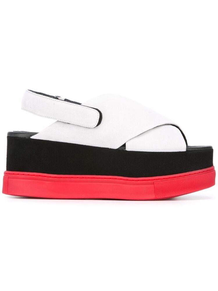 Mm6 Maison Margiela Flatform-Sandalen mit Klettverschlu sneakers (grijs)