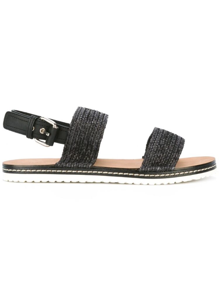 Casadei Geflochtene Sandal sneakers (zwart)