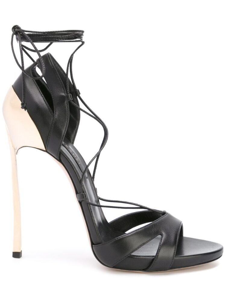 Casadei Sandalen mit Metallic-Absatz sneakers (zwart)