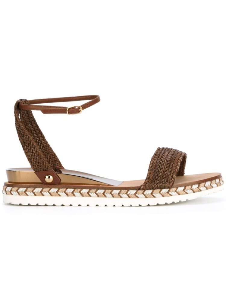 Casadei Geflochtene Sandal sneakers (bruin)