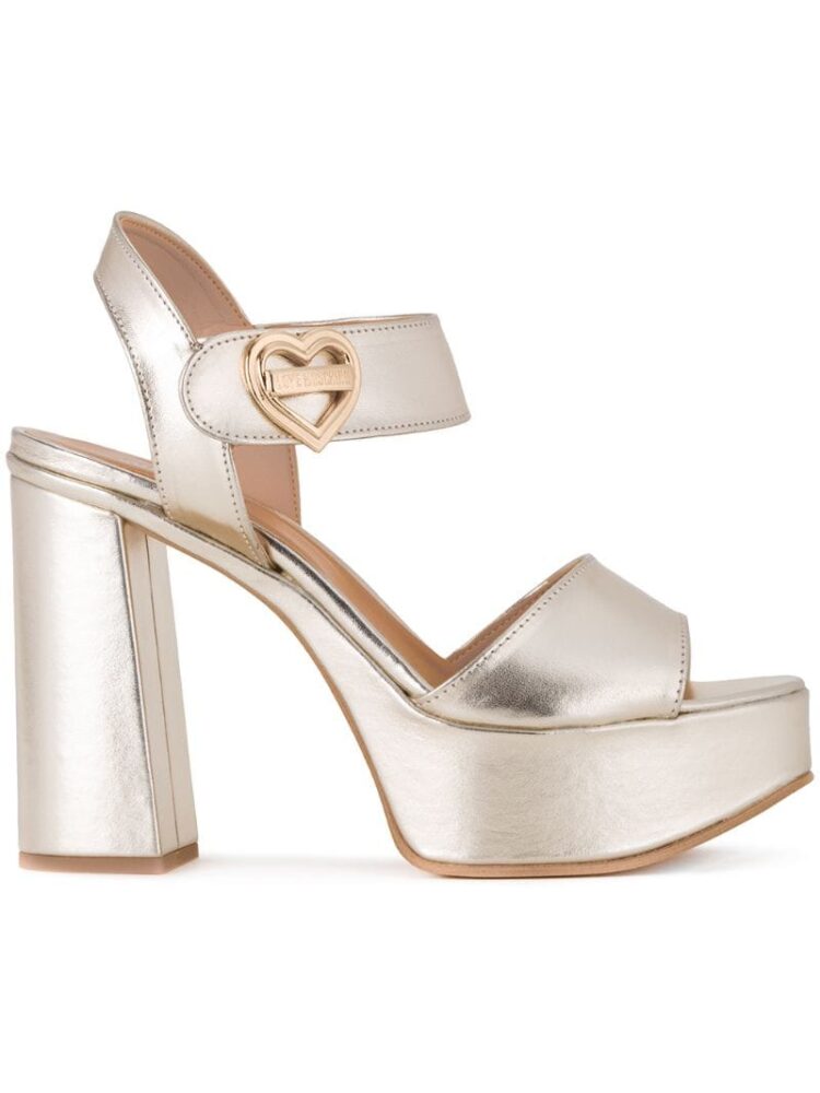 Love Moschino Metallic-Sandalen mit Blockabsatz sneakers (overige kleuren)