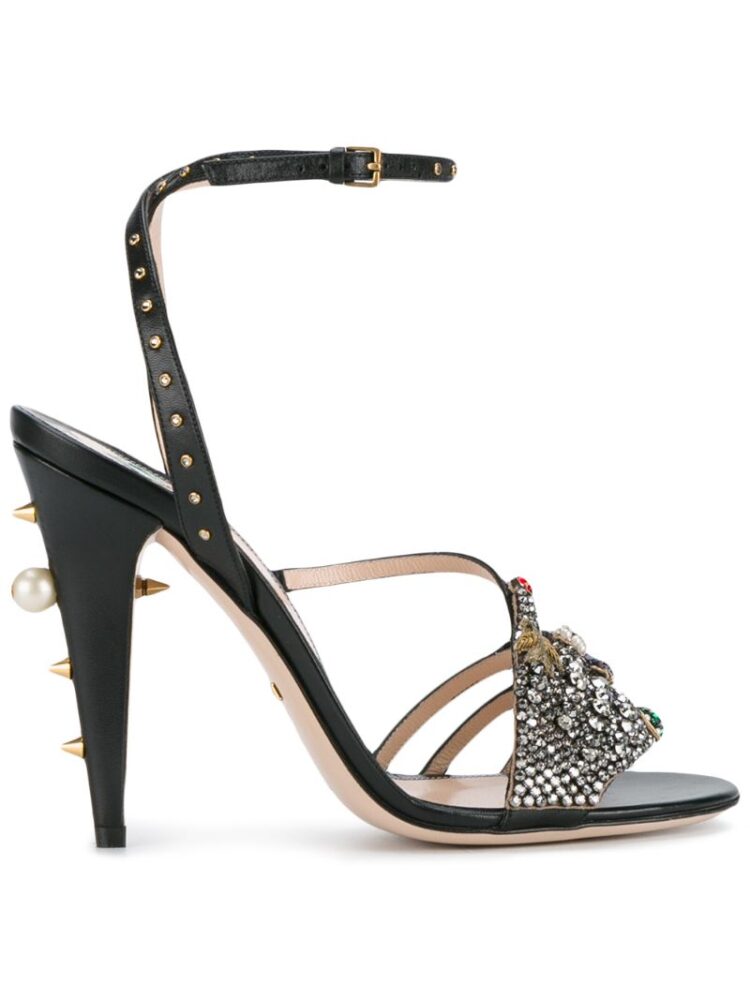 Gucci Sandalen mit Kristall sneakers (zwart)