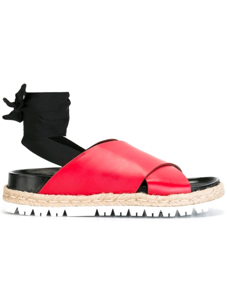 Marni 'Fussbett' Sandal sneakers (rood)