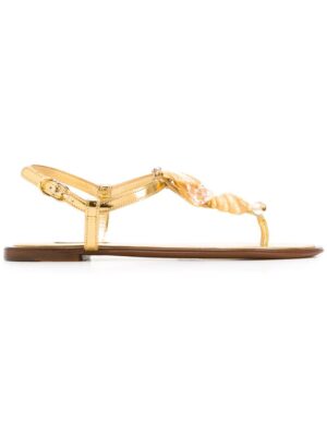 Dolce & Gabbana Metallic-Sandalen mit Muschel sneakers (overige kleuren)