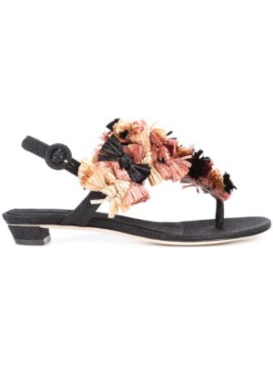 yi 313 Flache Sandalen mit Schleif sneakers (zwart)