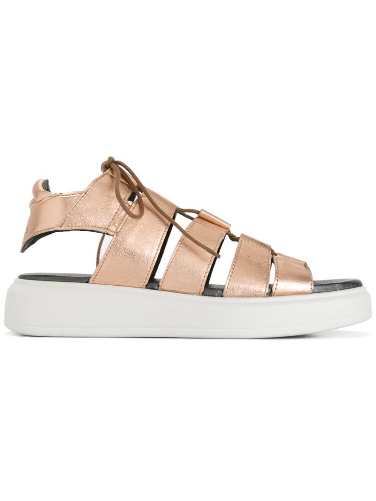 Diesel Plateau-Sandalen mit Schnürung sneakers (paars)