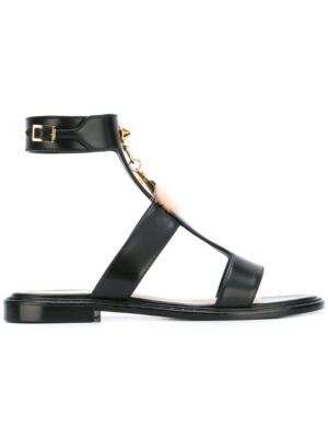 Fendi Riemchensandalen mit "Love"-Anhäng sneakers (zwart)