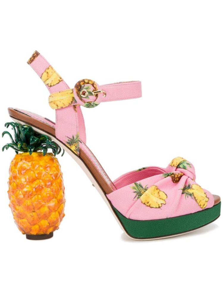 Dolce & Gabbana Sandalen mit Ananas-Print sneakers (paars)