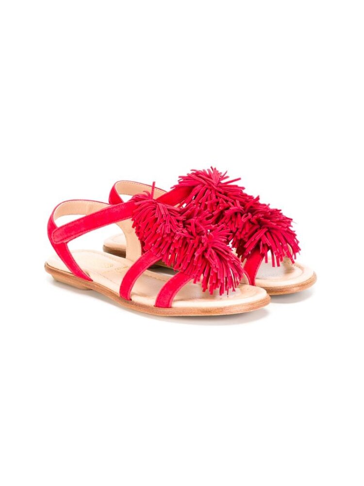 Aquazzura Mini 'Wild' Wildledersandal sneakers (paars)