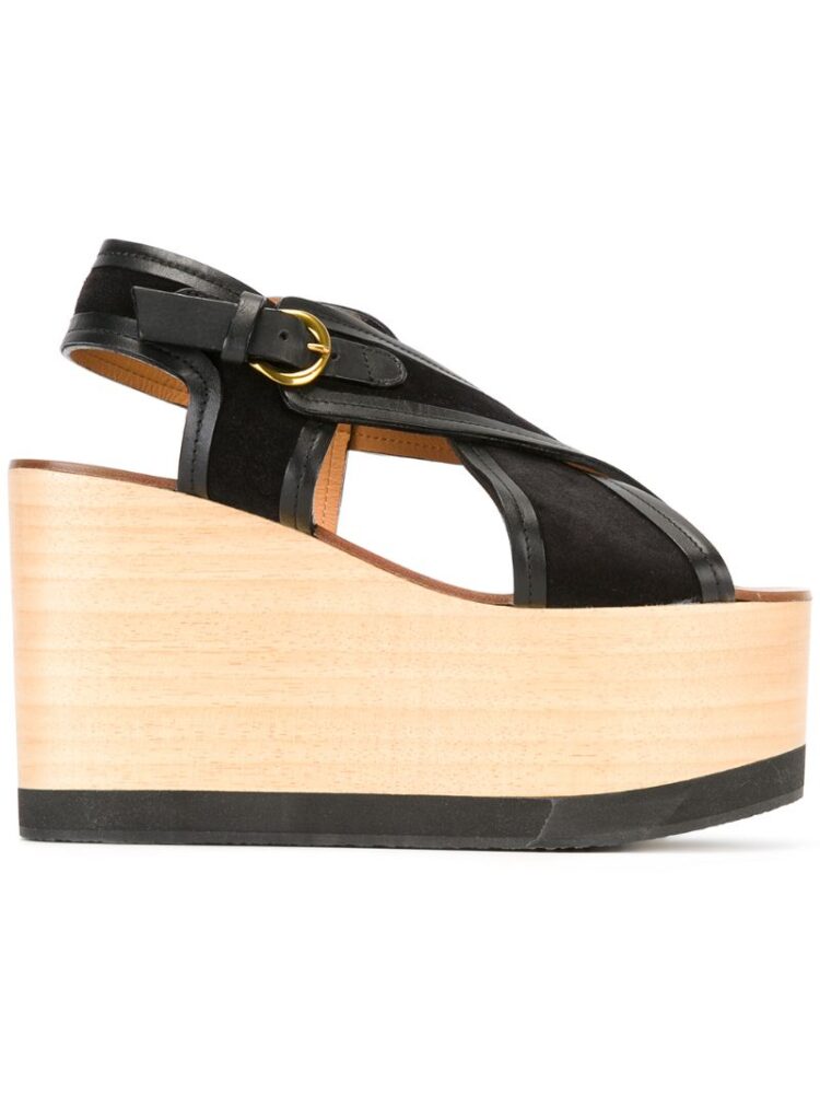 Isabel Marant 'Étoile Zlova' Plateau-Sandal sneakers (zwart)