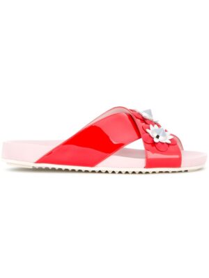 Fendi Pantoletten mit Blumenapplikatio sneakers (rood)