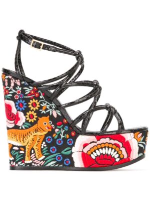 Roberto Cavalli 'Enchanted Garden' Sandalen mit Keilabsatz sneakers (overige kleuren)