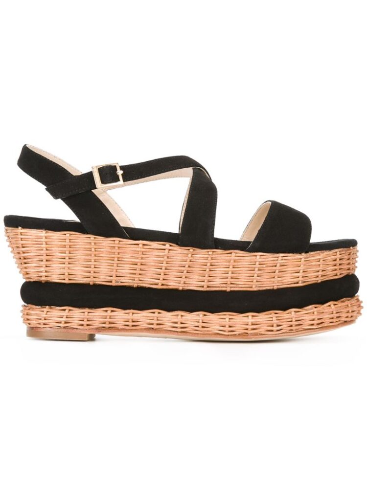 Paloma Barceló Wedge-Sandalen mit geflochtenen Riem sneakers (zwart)