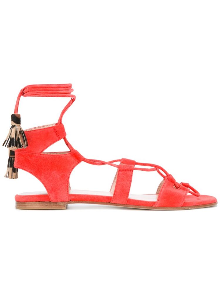 tuart Weitzman Sandalen mit Schnürung sneakers (rood)