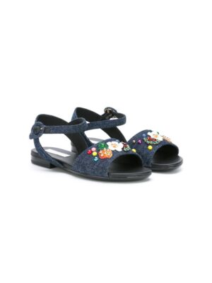 Dolce & Gabbana Kids Florale Jeans-Sandal sneakers (overige kleuren)