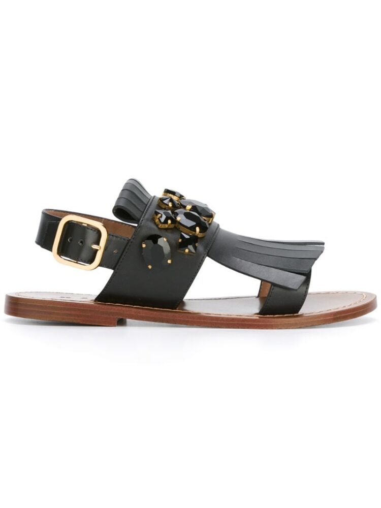 Marni Sandalen mit Schmuckstei sneakers (zwart)