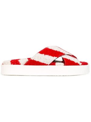 MSGM Sandalen mit überkreuzten Riem sneakers (rood)