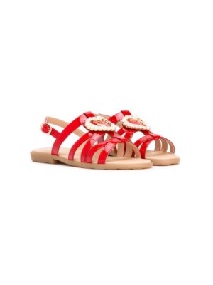 Moschino Kids Sandalen mit Herzverzierung sneakers (rood)