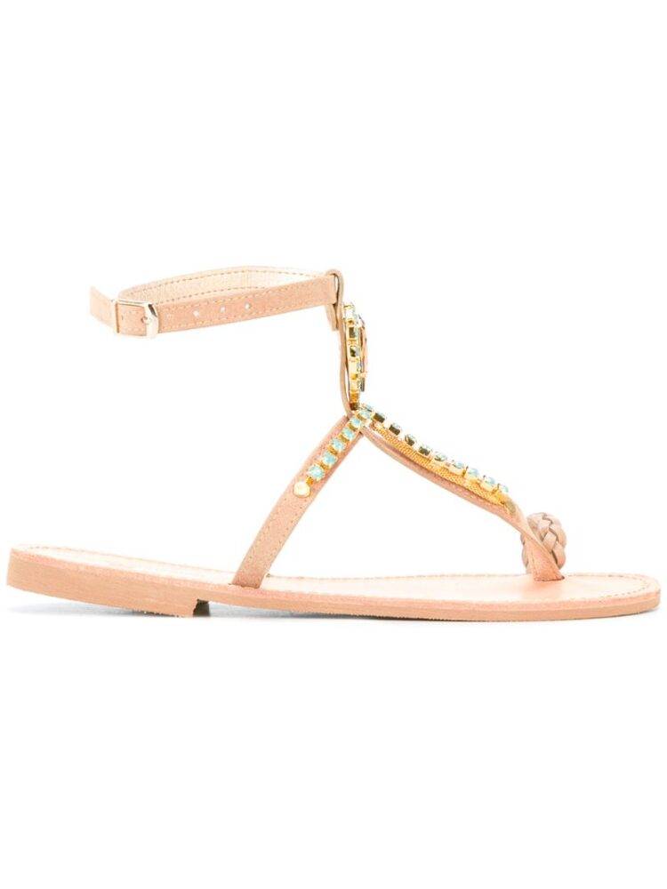 Christina Fragista Sandals 'Hydra' Sandalen mit Swarovski-Kristall sneakers (bruin)