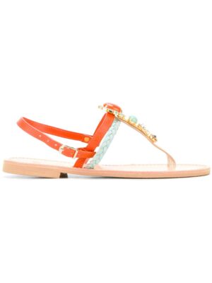 Christina Fragista Sandals 'Thirassia' Sandalen mit Swarovski-Kristall sneakers (geel)