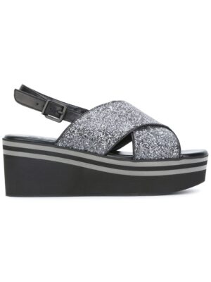 Robert Clergerie Sandalen mit Glitz sneakers (zwart)