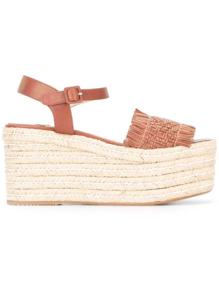 Paloma Barceló Wedge-Sandalen mit gewebtem Riem sneakers (bruin)