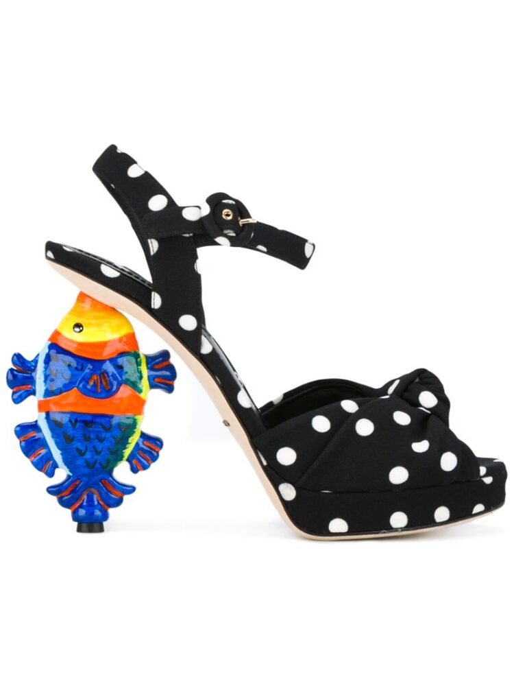 Dolce & Gabbana Gepunketete 'Kiera' Sandal sneakers (zwart)
