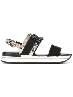 Hogan Sandalen mit Schlangenledereffekt sneakers (zwart)