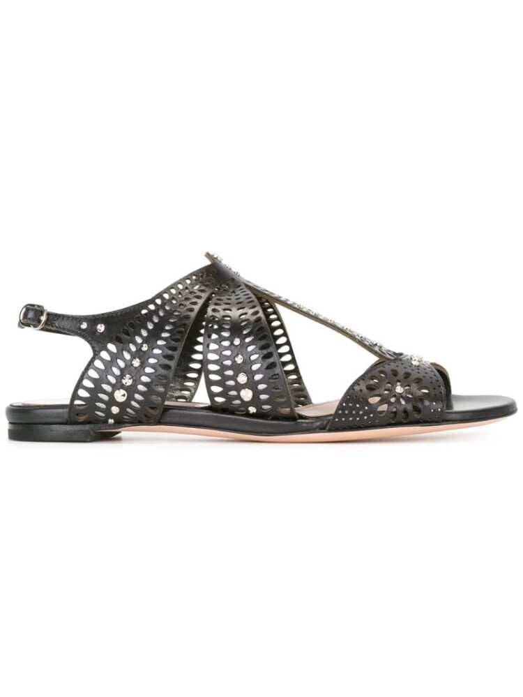 Alexander McQueen Sandalen mit Cut-Out sneakers (zwart)