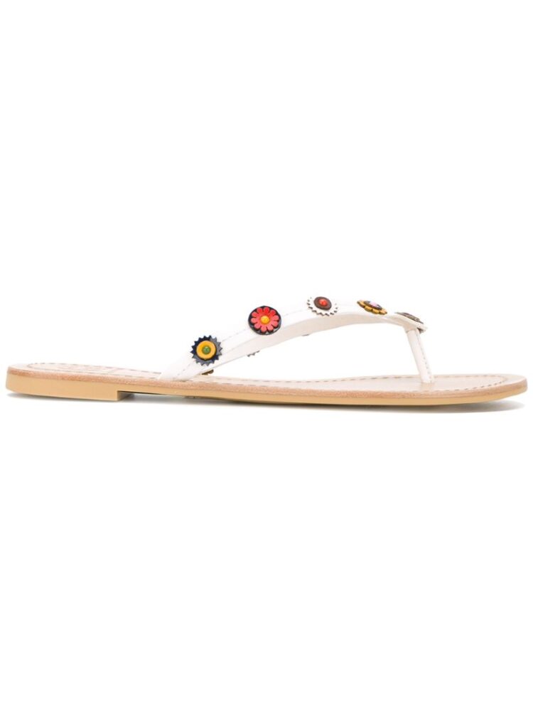 Tory Burch Flip-Flops mit Blumenverzierung sneakers (rood)