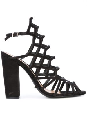 chutz block heel caged sandal sneakers (zwart)