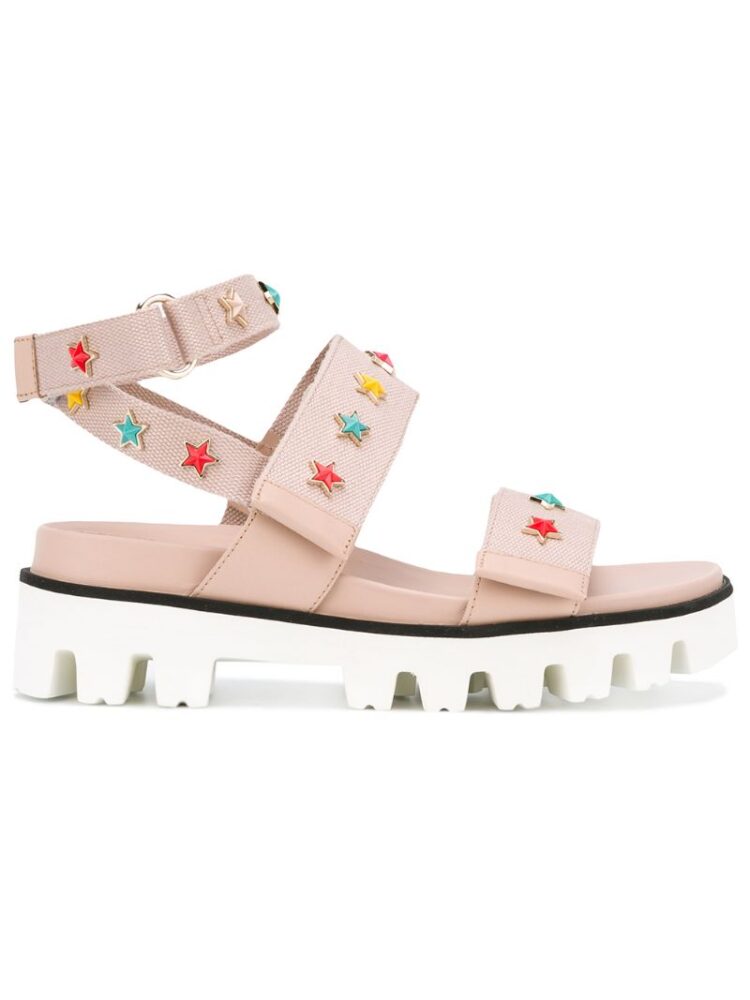 Red Valentino Sandalen mit sternförmigen Niet sneakers (paars)