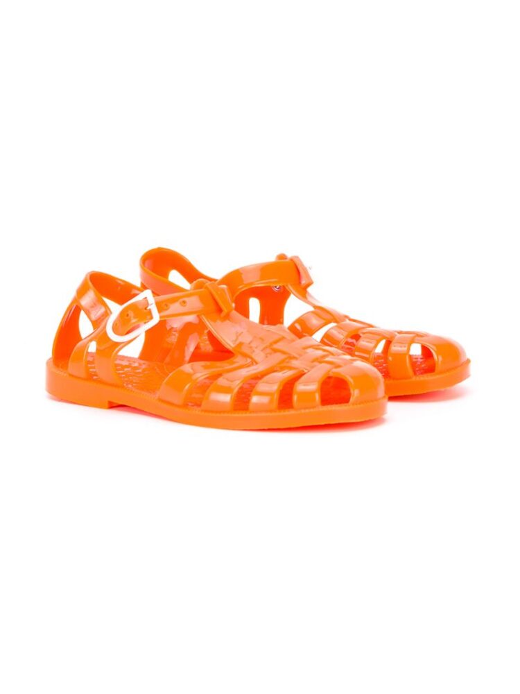 Armani Junior Jelly-Sandalen mit Logo sneakers (geel)