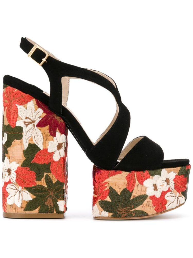 Paloma Barceló 'Theze Flores' Plateau-Sandal sneakers (zwart)