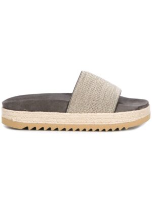 Brunello Cucinelli Pantoletten mit geriffelter Sohl sneakers (grijs)