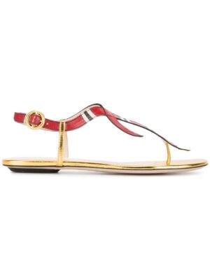 Gucci Sandalen mit Schlangen-Motiv sneakers (rood)