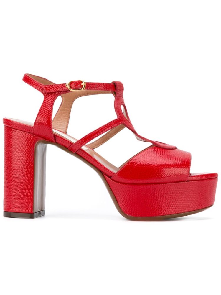 L'Autre Chose Sandalen mit Plateausohl sneakers (rood)