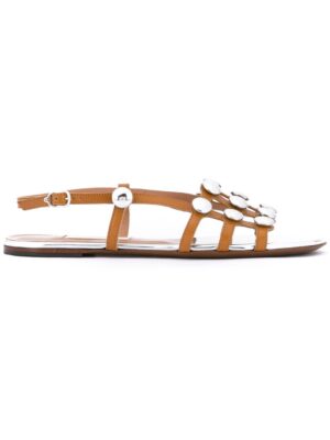 L'Autre Chose Sandalen mit runden Niet sneakers (bruin)