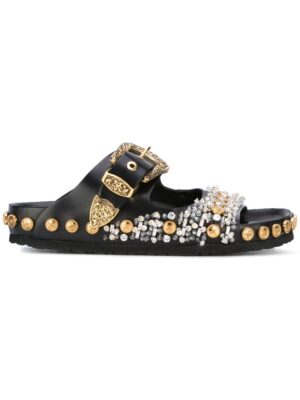 Fausto Puglisi Sandalen mit Perlenverzierung sneakers (zwart)