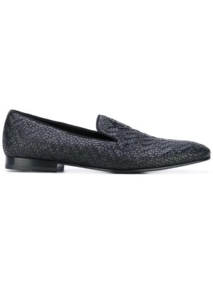 Roberto Cavalli Geflochtene Loafer mit Logo-Applikatio sneakers (zwart)