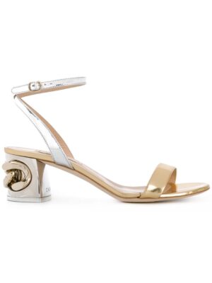 Casadei Metallic-Sandalen mit Kettendetail sneakers (overige kleuren)