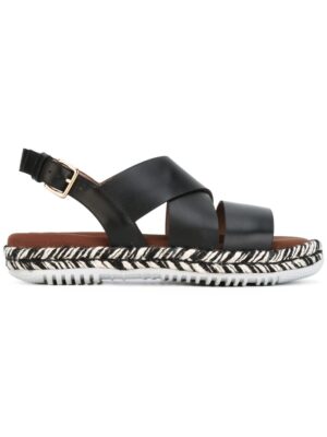 Marni Sandalen mit geflochtener Sohl sneakers (zwart)