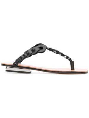 Robert Clergerie FLip-Flops in Flechtopti sneakers (zwart)