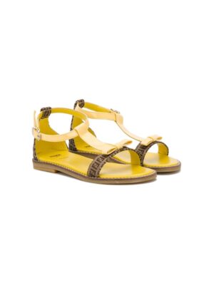 Fendi Kids Sandalen mit Schleif sneakers (geel)