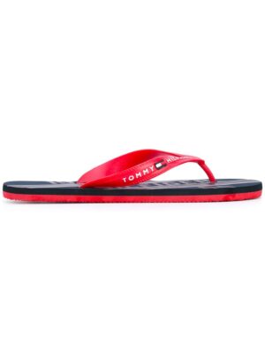 Tommy Hilfiger Flip-Flops mit Logo-Print sneakers (rood)