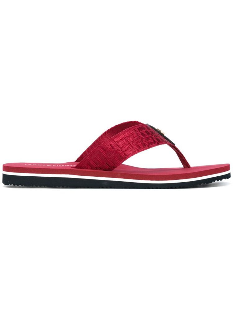 Tommy Hilfiger Flip-Flops mit Logo-Schild sneakers (rood)